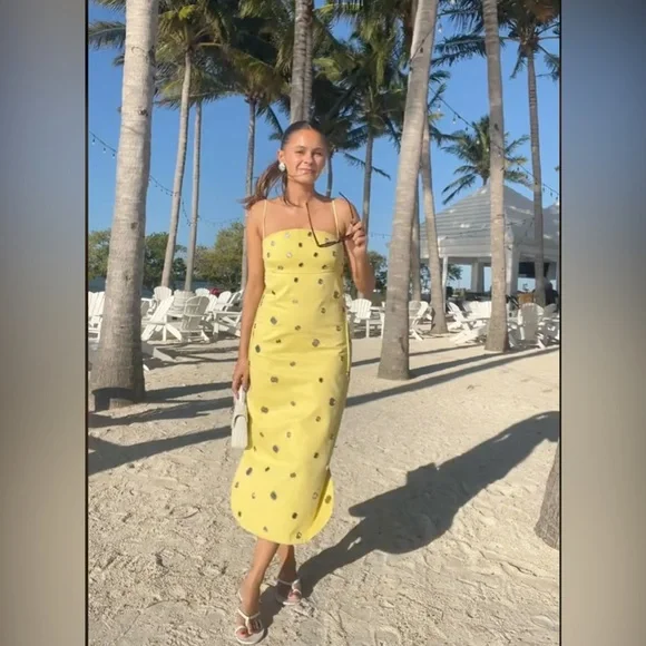 Alexis Maila Yellow Mirror Dress - Picture 3 of 5